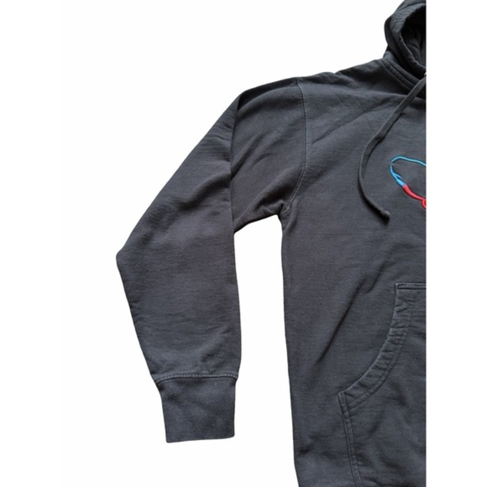Spider-Man Universal Studios‎ Marvel Hoodie Black Embroidered Logo Mens Medium M - Picture 3 of 9